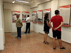 Visitants en l'expo.
